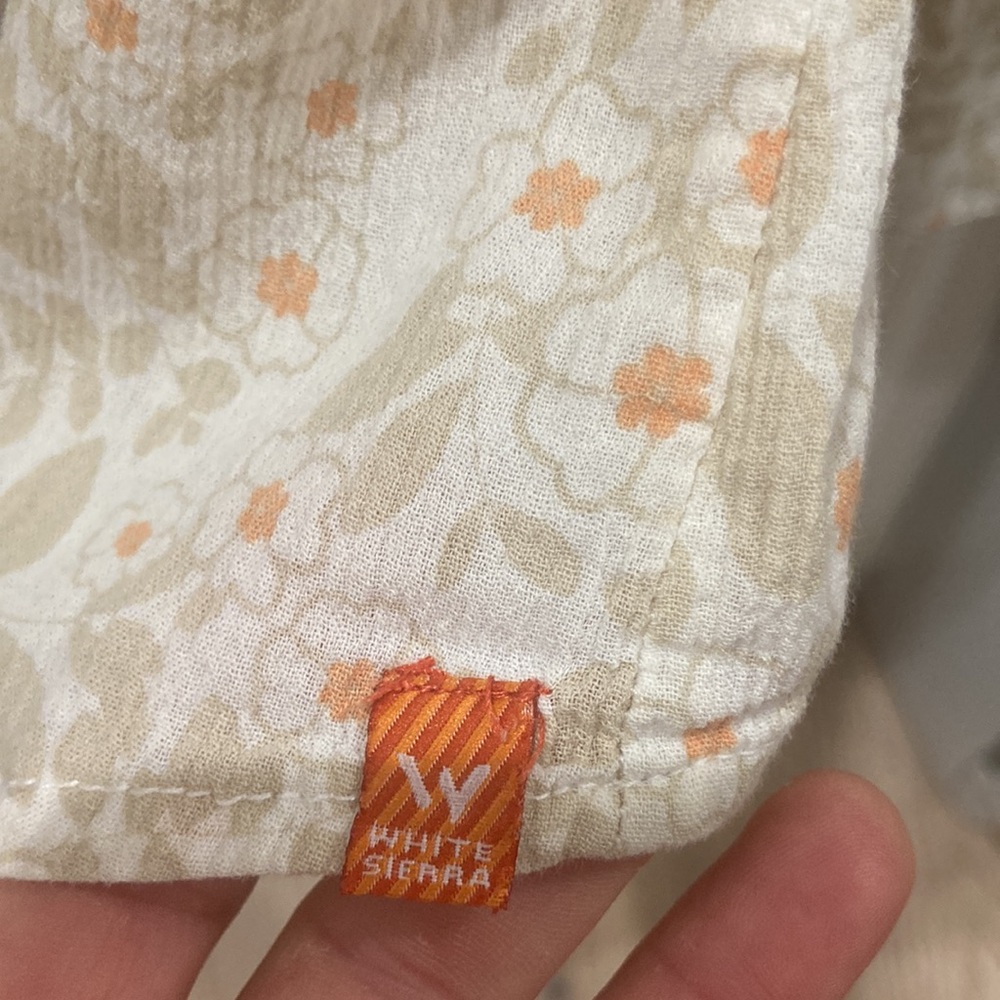 White Sierra Floral Blouse Large - Picture 4 of 4